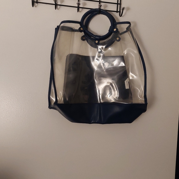 What Wear Clear Large Bag with Blue Accents - Picture 3 of 5